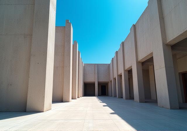 Le Corbusier architecture in Chandigarh featuring bold concrete geometry